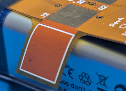 Custom flex PCB integrated onto a battery pack